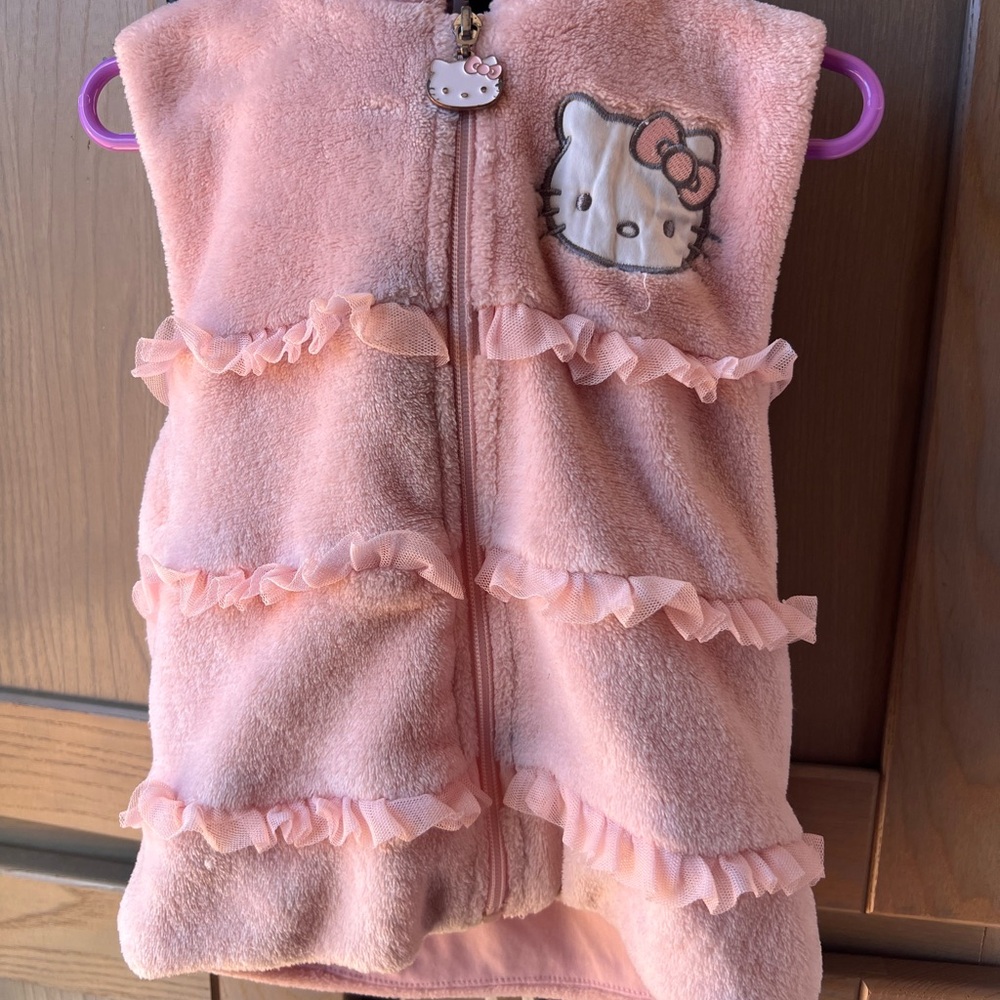 Hello Kitty Pink Ruffle Vest for Kids Size 6